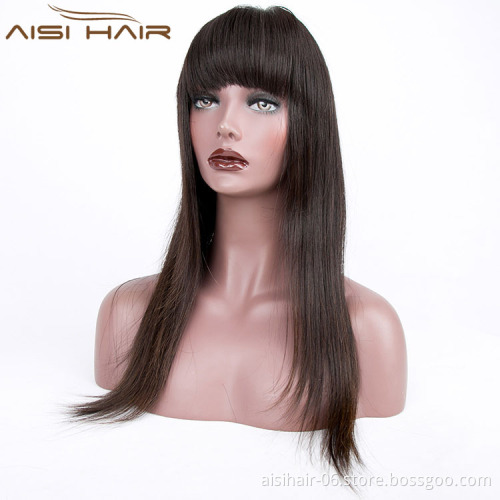 Aisi Hair Top Quality 100% European Hair Glueless Cheap Silk Base Full Lace Wig For Black Women